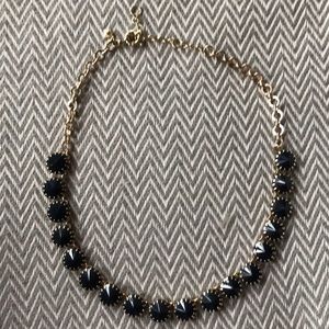 Jcrew like new navy gemstone statement necklace